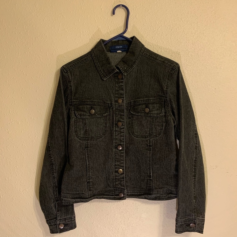Black Sparkly Jean Jacket